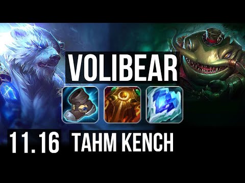 VOLIBEAR vs TAHM KENCH (TOP) | 1000+ games, 1.1M mastery, 7/3/13 | KR Master | v11.16