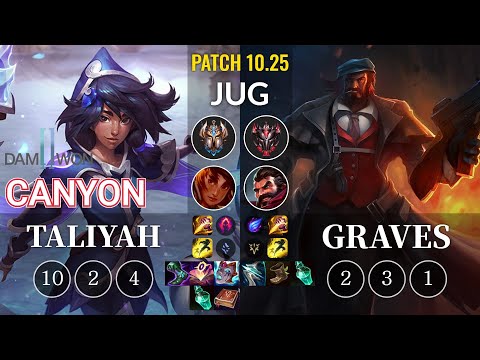 DWG Canyon Taliyah vs Graves Jungle - KR Patch 10.25