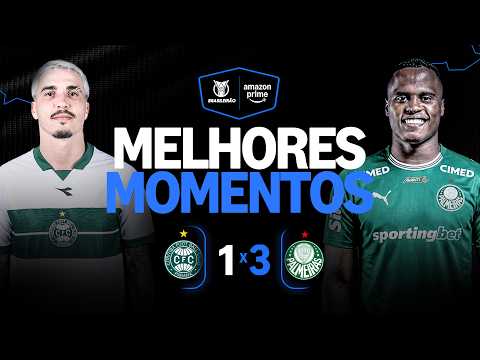 Gols e melhores lances de Coritiba x Palmeiras