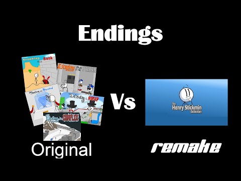 Henry Stickmin Endings Original vs Remake (All endings)