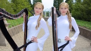 STAR WARS Medley - Harp Twins - Camille and Kennerly