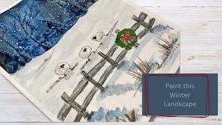 How to Paint a Winter Landscape • Easy Watercolor Tutorial for Beginners