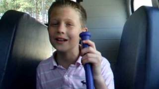 kid singing 1000 miles on the bus