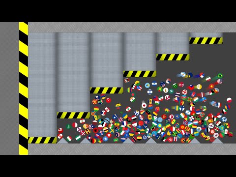 Shutter Crush #8 - Marble Race Countries in Algodoo