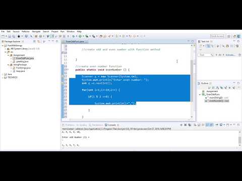 Even Odd Numbers Using Java Eclipse Java