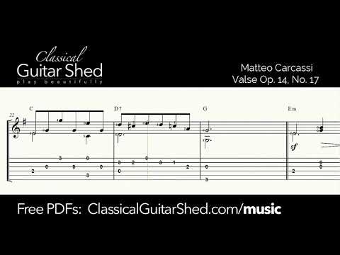 [Free PDF] Matteo Carcassi - Op. 14 No. 17 Waltz