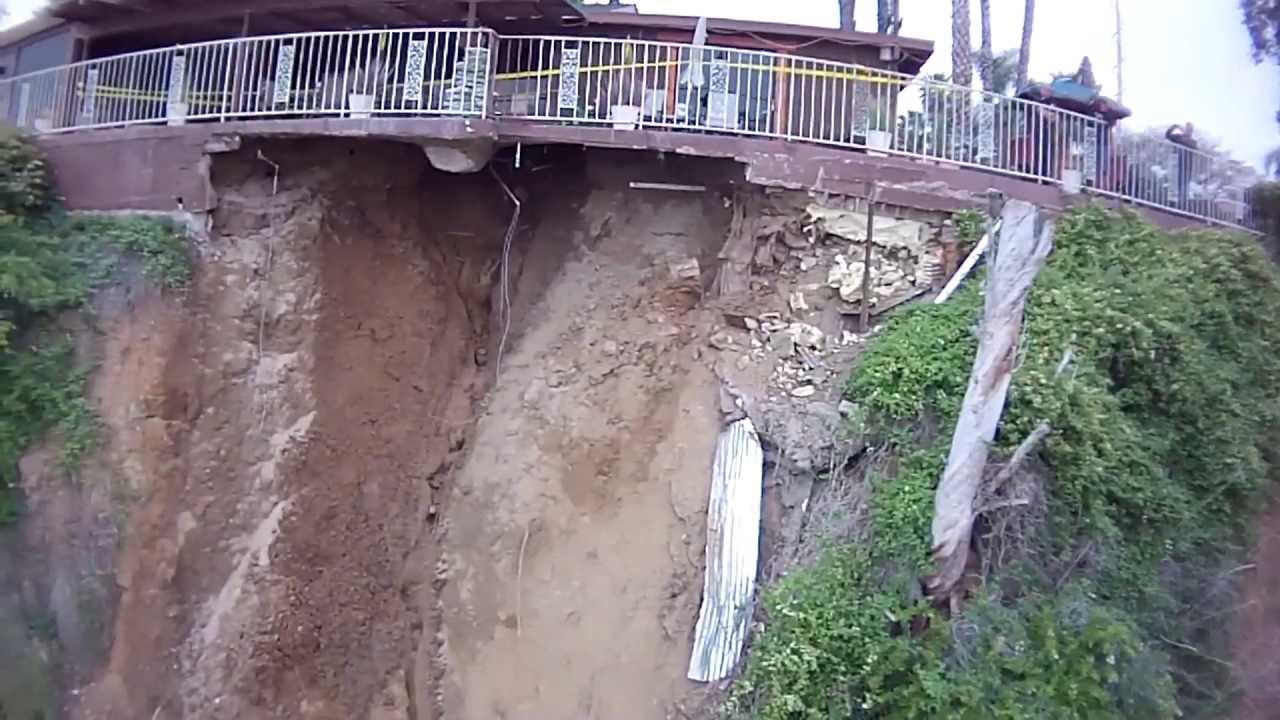 Grand Terrace landslide drone footage