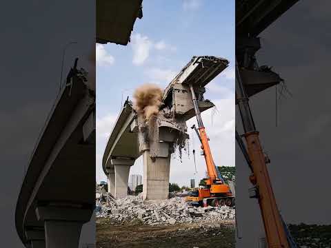 Catastrophic Bridge Collapse During Demolition #BridgeDemolition, #SevereCollapse
