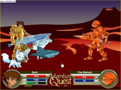 Adventure Quest Zach (lvl 88) in The Great Dragon War