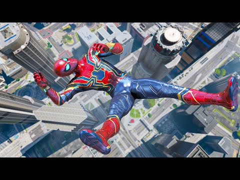 GTA 5 Iron Spiderman Falling off Highest Buildings - Episode 05 (Euphoria Ragdolls)