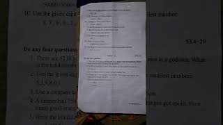 Class 4 ICSE mathematics question paper first term 2025 26
