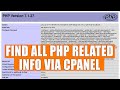 LIVE How To Know About All PHP Related Information Through CPanel Interface
