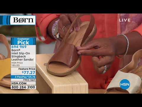 Born Inlet SlipOn Slingback Leather Sandal