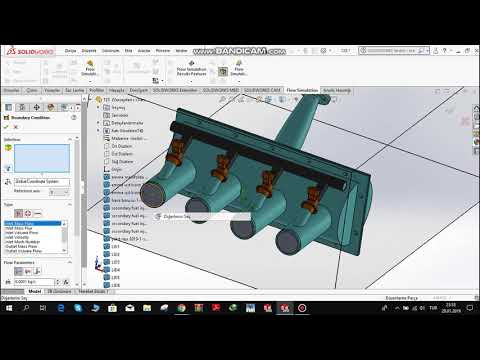 SOLIDWORKS - FSAE - İntake manifold - Flow simulation ( This is an example )