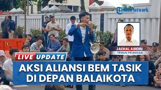 Kecewa Tak Ditemui Walkot Tasikmalaya saat Aksi Kritik Kinerja Viman, Mahasiswa Bakar Ban di Balkot