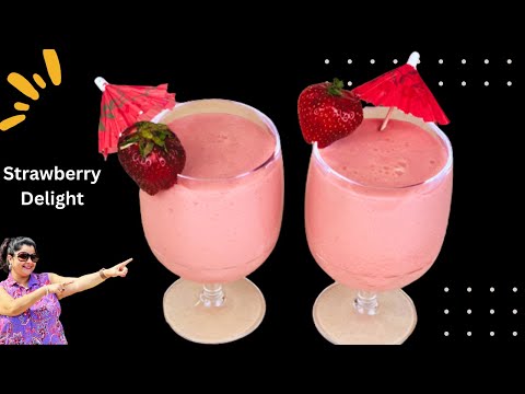 Strawberry Delight Mocktail Recipe | Home made Strawberry Delight Drink | Summer Special Drinks****