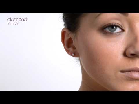 Diamond 0.40ct Stud Earrings 3.8mm 18K White Gold  - FG23 62Y