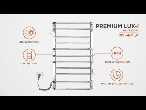 Электрический полотенцесушитель Mario Премиум Люкс-I TR 2.2.1408.03.P (4820111356812, 800x500, хром/сатин/белый глянец/черный матовый/золото/бронза, универсальный, с таймером)