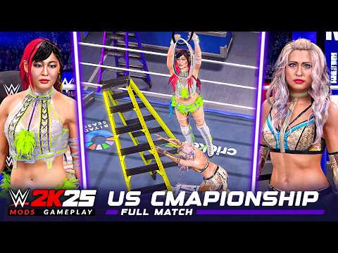 HIGH FLYING ACTION! 🔥 Iyo Sky vs Giulia - WOMEN'S US CHAMPIONSHIP LADDER MATCH [WWE 2K25]