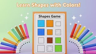 Colour activity for kids | Colours and Shapes | Learn shapes with colour |   #shapes #colour #kids