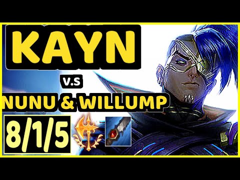 KARASMAI (KAYN) vs NUNU & WILLUMP - 8/1/5 KDA JUNGLE GAMEPLAY - NA Ranked GRANDMASTER