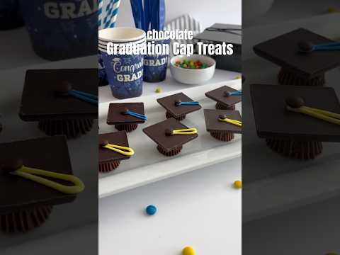 Chocolate Graduation Caps Treats🎓👩‍🎓 #graduationcap #graduation #treats #chocolate #shorts