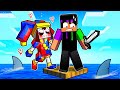 Build to SURVIVE on ONE RAFT with POMNI! (The Amazing Digital Circus)