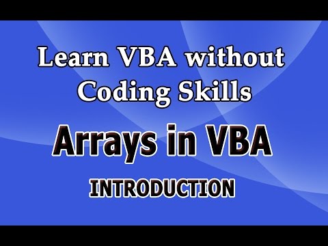 Introduction to Arrays - Learn VBA Online