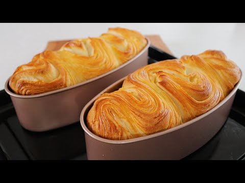 Best ever Puff Pastry Butter Bread Loaf | Easiest Recipe | So many layers Like Machine made
