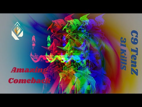 C9 TenZ Wins 10 Rounds Straight for Comeback (31 Kill MVP Jett) - VALORANT