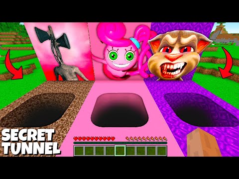 Where do lead CURSED SECRET TUNNELS in Minecraft? What is the BEST SIRENHEAD and TALKING TOM TUNNEL?