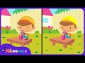 Johnny Works With One Hammer | Nursery Rhyme | Spot The Differences | The Kiboomers