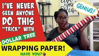 GENIUS MONEY SAVING AND TIME SAVING TRICK! wrapping paper HACK/ dollar tree