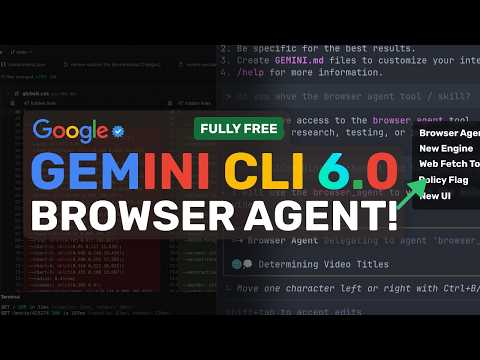 Gemini CLI 6.0: New Browser Agent, Web Fetch Tool, New Engine, Policy & MORE!