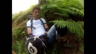 Rider passes out from shock after hitting a tree