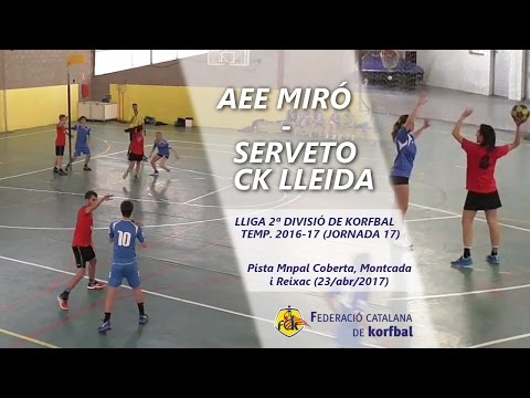 Miró - CK Lleida (J17 2ªDiv) Lliga Nac. 2ª Div. de Korfbal 2016-17