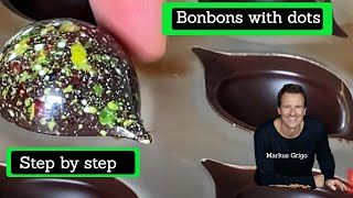 Bonbons with dots, that look like stones