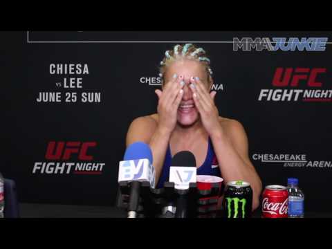 Emotional Felice Herrig celebrates victory but worries she'll never be promoted as a star