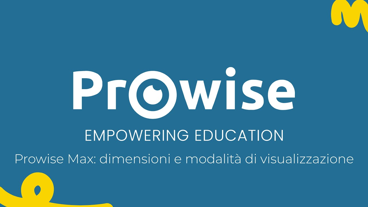 Prowise Max: dimensioni e modalità di visualizzazione