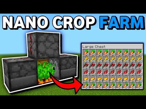 Minecraft Bedrock: Best Nano Crop Farm Tutorial 1.21!