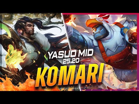 Komari - Yasuo vs Galio MID Patch 25.20 - Yasuo Gameplay