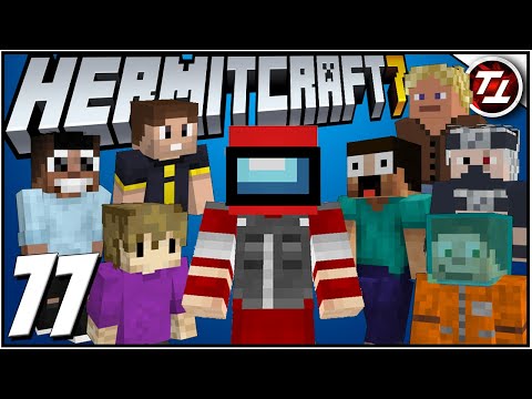 AMONG US Gameplay in Minecraft with 8 Hermits! - Hermitcraft 7: #77