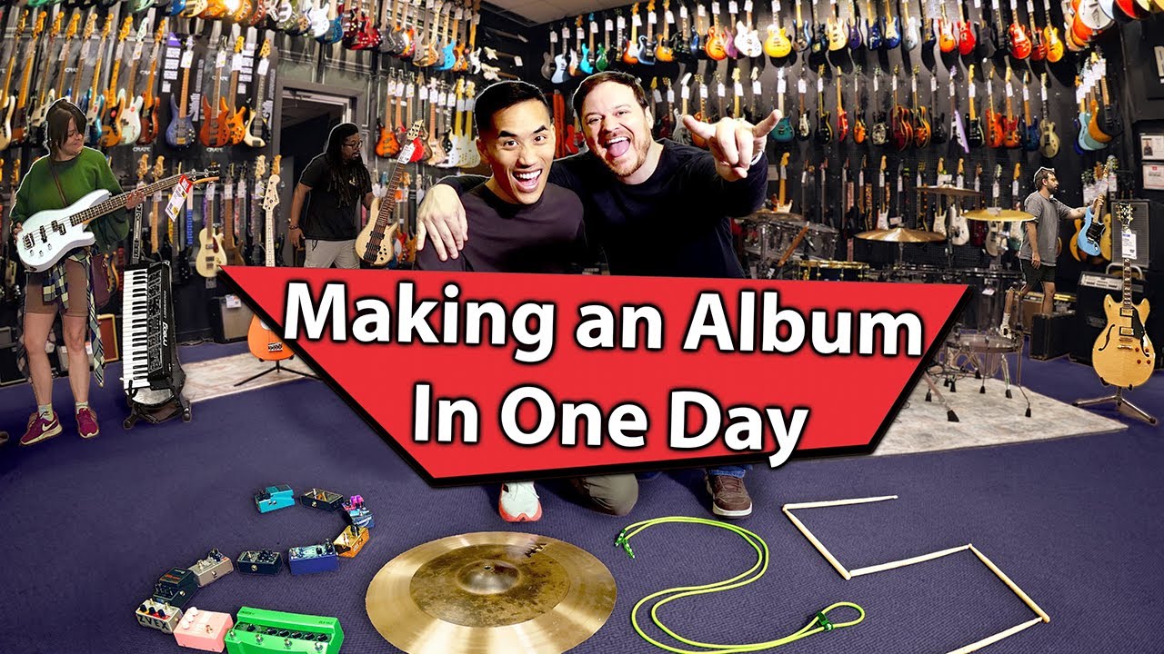 Making an Album in an OPEN Guitar Center - YouTube
