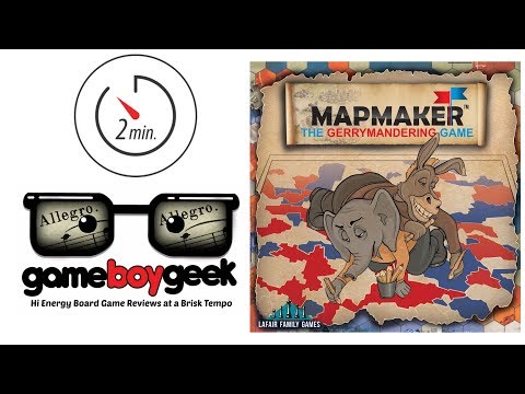 Mapmaker: The Gerrymandering Game (2-min Allegro) Review with the Game Boy Geek