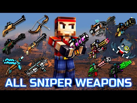 Pixel Gun 3D - Using All Sniper Weapons Challenge