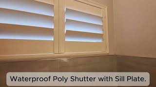 Waterproof Shutter in a Bathroom with Tile