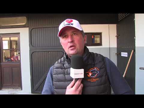 Sébastien Guarato après la victoire de Valko Jenilat dans le Prix du Bois de Vincennes