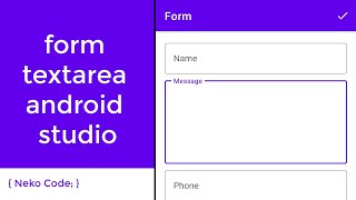 form textarea android studio