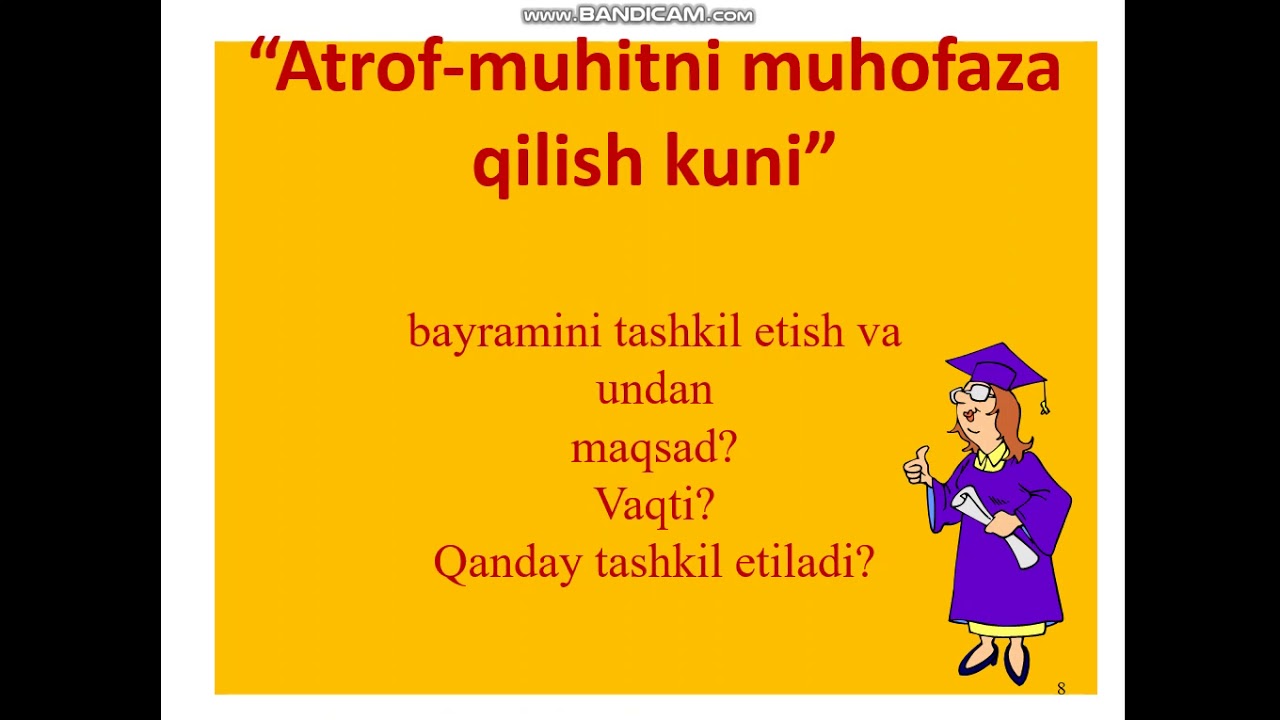 Экологияни укитиш да синфдан ташкари машгулотларнинг роли