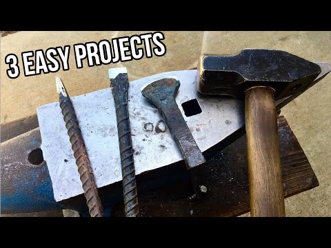 How to Forge 3 Blacksmith Tools | Blacksmithing Projects for Beginners